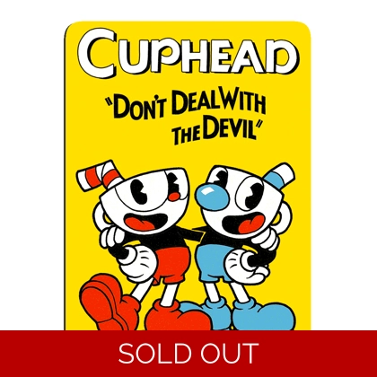 Cuphead Glitter Full Magnetic Back Magnet Cuphead Glitter Full Magnetic Back Magnet